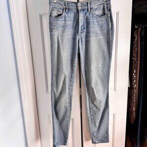 Guess 1981 Skinny Womens Size 27 Blue Denim Triangle Logo Mid Rise Jeans